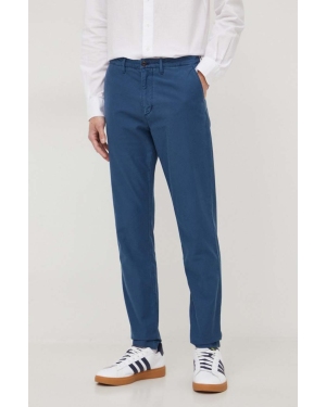 Tommy Hilfiger spodnie męskie kolor niebieski w fasonie chinos MW0MW33913