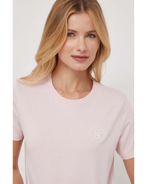 Tommy Hilfiger t-shirt damski kolor różowy WW0WW40273