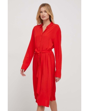 Tommy Hilfiger sukienka kolor czerwony mini rozkloszowana WW0WW40563