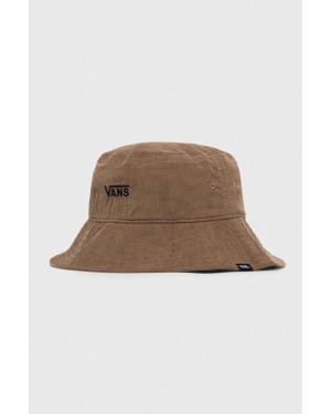 Vans kapelusz bawełniany kolor brązowy bawełniany