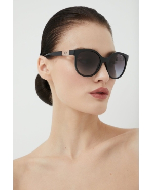 Armani Exchange okulary przeciwsłoneczne 0AX4120S damskie kolor czarny