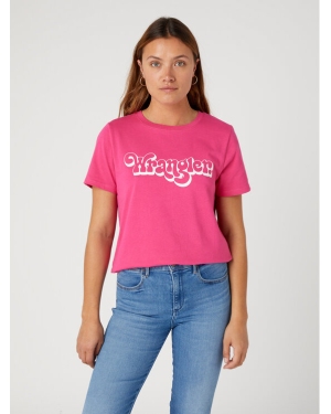 Wrangler T-Shirt W7N4D3P62 112332090 Różowy Regular Fit