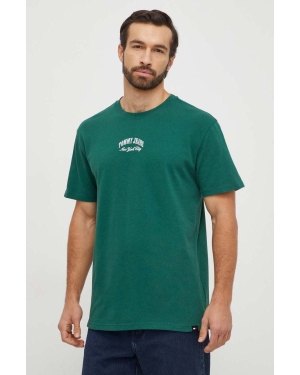 Tommy Jeans t-shirt bawełniany męski kolor zielony z aplikacją DM0DM18275