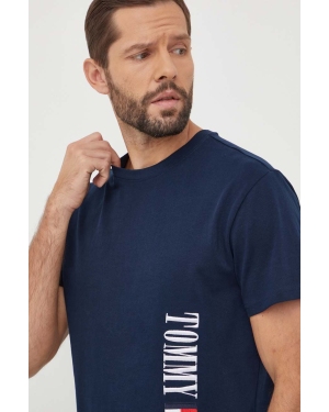Tommy Jeans t-shirt bawełniany męski kolor granatowy z aplikacją DM0DM18295