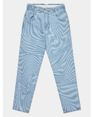 Guess Spodnie materiałowe J3YA09 D4WF0 Niebieski Relaxed Fit