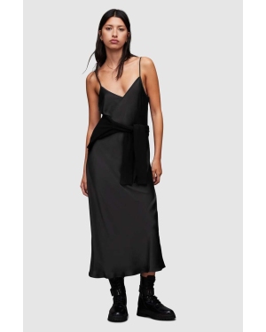 AllSaints sukienka i sweter HERA DRESS kolor czarny maxi prosta