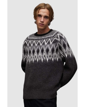 AllSaints sweter wełniany Aces kolor czarny ciepły