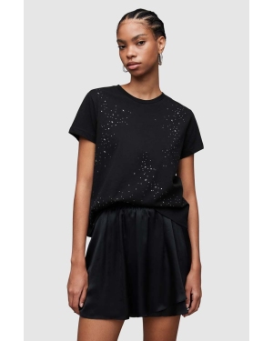 AllSaints t-shirt bawełniany Star damski kolor czarny