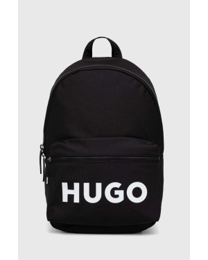 HUGO plecak męski kolor czarny duży z nadrukiem 50513014