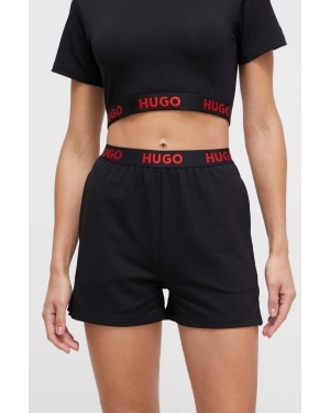 HUGO szorty piżamowe damskie kolor czarny 50490600