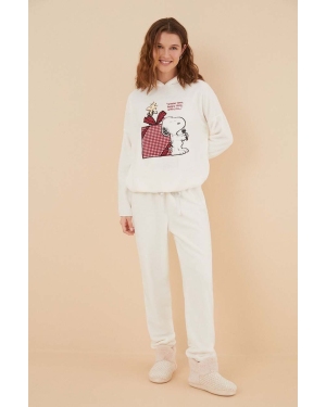 women'secret piżama Snoopy damska kolor beżowy 3136119