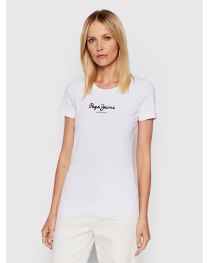 Pepe Jeans T-Shirt New Virgina PL505202 Biały Slim Fit