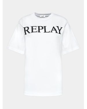 Replay T-Shirt W3698G.000.23608P Biały Relaxed Fit