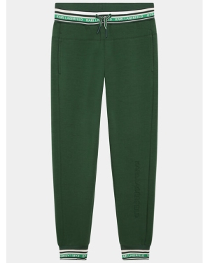 Karl Lagerfeld Kids Spodnie dresowe Z24161 S Zielony Regular Fit