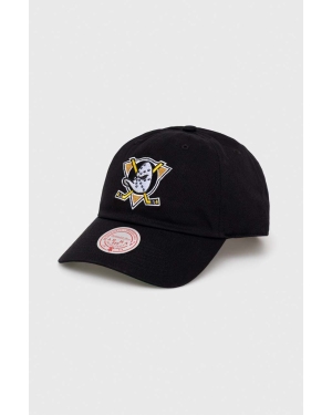 Mitchell&Ness czapka z daszkiem bawełniana Anaheim Ducks kolor czarny z aplikacją