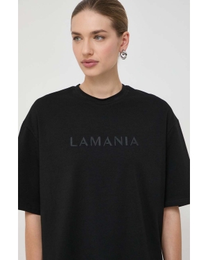 La Mania t-shirt bawełniany damski kolor czarny