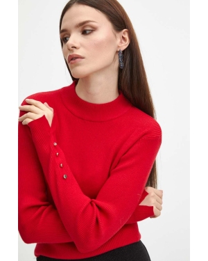 Medicine sweter damski kolor czerwony lekki