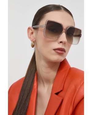 Saint Laurent okulary przeciwsłoneczne Betty damskie kolor beżowy