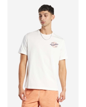 Reebok Classic t-shirt bawełniany BB Basketball kolor biały z nadrukiem HM4094-BIALY