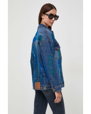 MAX&Co. kurtka jeansowa damska kolor granatowy przejściowa oversize