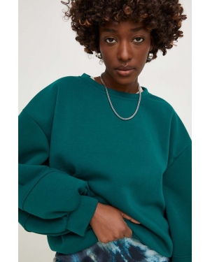 Answear Lab bluza bawełniana damska kolor zielony gładka