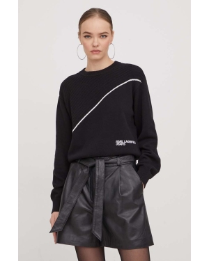 Karl Lagerfeld Jeans sweter damski kolor czarny