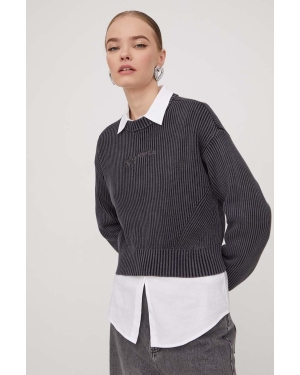 Karl Lagerfeld Jeans sweter bawełniany kolor szary