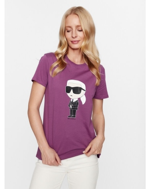 KARL LAGERFELD T-Shirt Ikonik 2.0 230W1700 Różowy Regular Fit