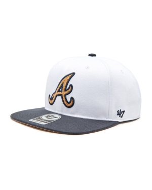 47 Brand Czapka z daszkiem MLB Atlanta Braves Corkscrew '47 CAPTAIN B-CORKS01WBP-WH Biały