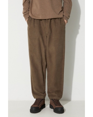 Barbour spodnie sztruksowe Highgate Cord Trouser kolor zielony proste MTR0675