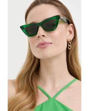 Bottega Veneta okulary przeciwsłoneczne damskie kolor zielony