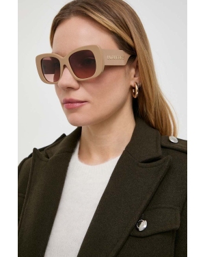 Burberry okulary przeciwsłoneczne damskie kolor beżowy