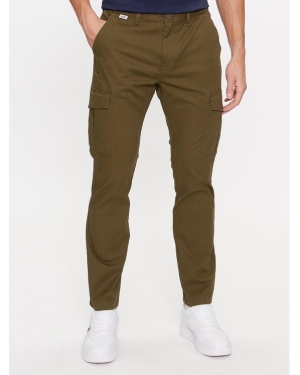Tommy Jeans Spodnie materiałowe Austin DM0DM17678 Zielony Slim Fit