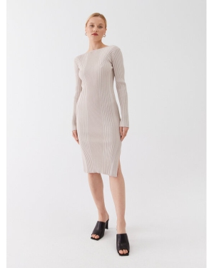 Calvin Klein Sukienka dzianinowa Iconic K20K205753 Szary Slim Fit