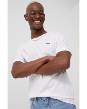 Fila t-shirt bawełniany (2-pack) kolor biały gładki