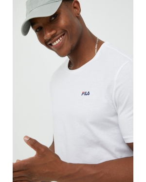 Fila t-shirt bawełniany (2-pack) kolor biały gładki