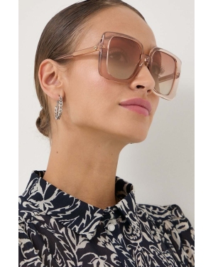 Gucci okulary przeciwsłoneczne damskie kolor transparentny