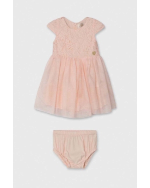 Guess sukienka niemowlęca kolor pomarańczowy mini rozkloszowana