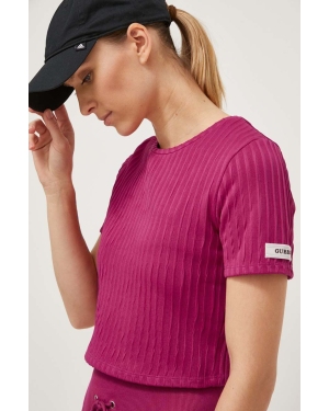 Guess t-shirt ANNEKA damski kolor różowy V4RI02 KC2U2