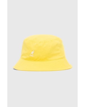 Kangol kapelusz bawełniany Kapelusz Kangol Washed Bucket K4224HT WHITE kolor żółty bawełniany K4224HT-WHITE