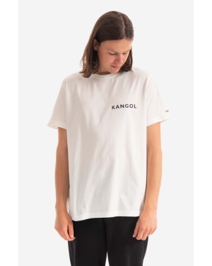 Kangol t-shirt bawełniany Heritage Basic kolor biały z nadrukiem KLHB003-OFFWHITE