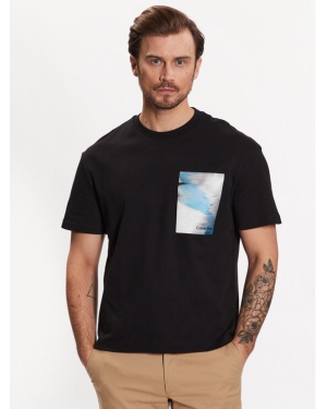 Calvin Klein T-Shirt Glitch Chest Print K10K111132 Czarny Regular Fit