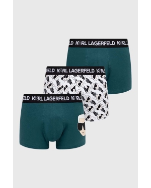 Karl Lagerfeld bokserki 3-pack męskie kolor zielony
