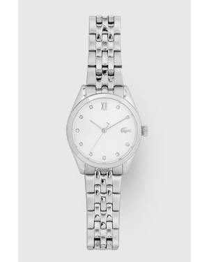 Lacoste zegarek damski kolor srebrny