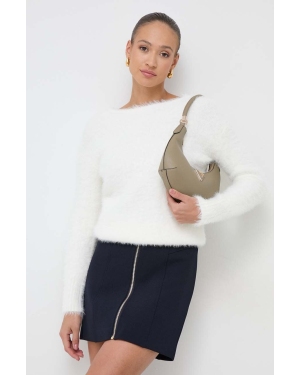 Morgan sweter damski kolor biały ciepły