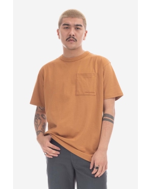 New Balance t-shirt bawełniany kolor pomarańczowy gładki MT23567TOB-TOB