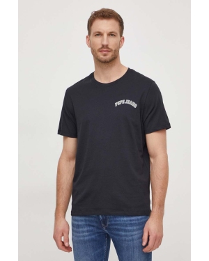 Pepe Jeans t-shirt bawełniany Clementine męski kolor czarny z nadrukiem