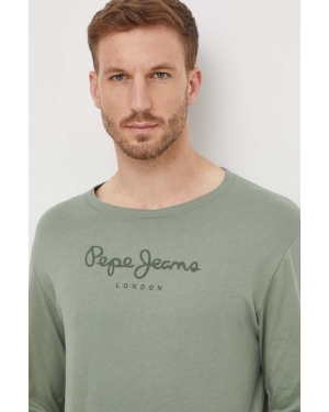 Pepe Jeans t-shirt bawełniany Eggo męski kolor zielony z nadrukiem