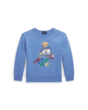 Polo Ralph Lauren bluza dziecięca kolor niebieski z nadrukiem