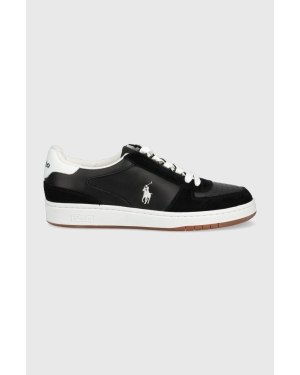Polo Ralph Lauren sneakersy skórzane Polo Crt kolor czarny 809834463001
